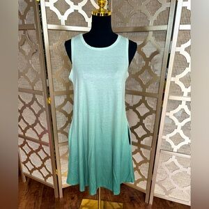 Ombré Shirt Dress | Small | Green